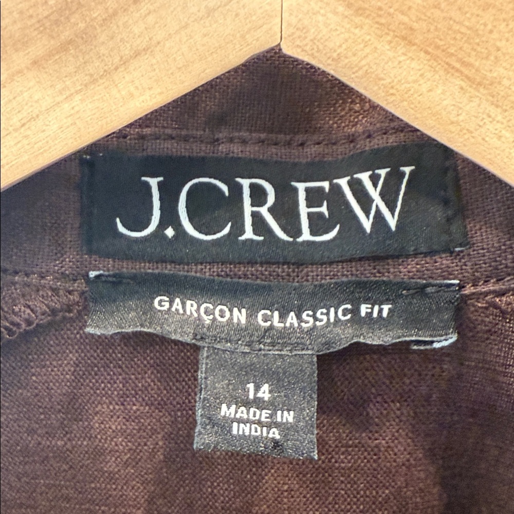 J. Crew linen blouse, size 14 - Picture 4 of 6